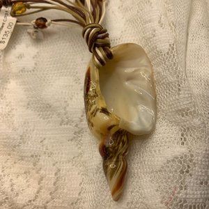 Wow! Glass Seashell Necklace!